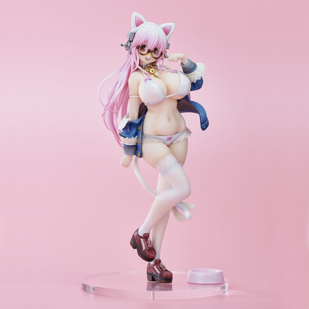 PREORDINE+ 09/2027 Super Sonico PVC Figure White Cat Ver. (Reissue) 27 cm