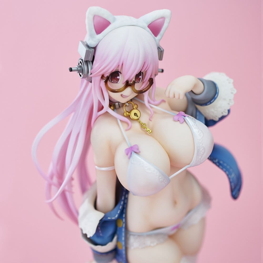 PREORDINE+ 09/2027 Super Sonico PVC Figure White Cat Ver. (Reissue) 27 cm