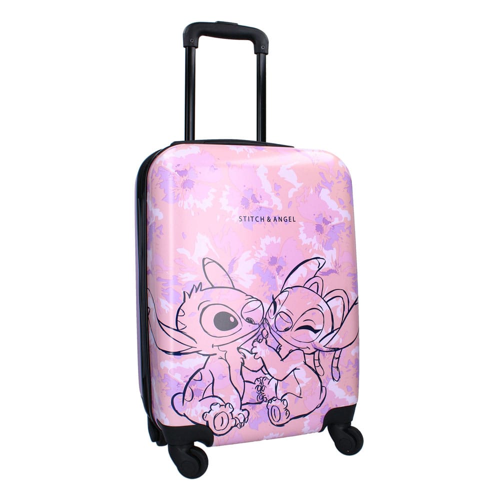 SU ORDINAZIONE Lilo & Stitch Trolley Suitcase Ohana Forever pink 46 cm