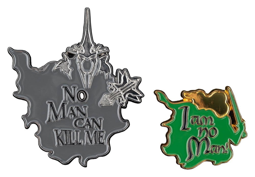 🧪 LAB | SU ORDINAZIONE Lord of the Rings Collectors Pins 2-Pack No Man can Kill Me & I Am No Man! 7 cm