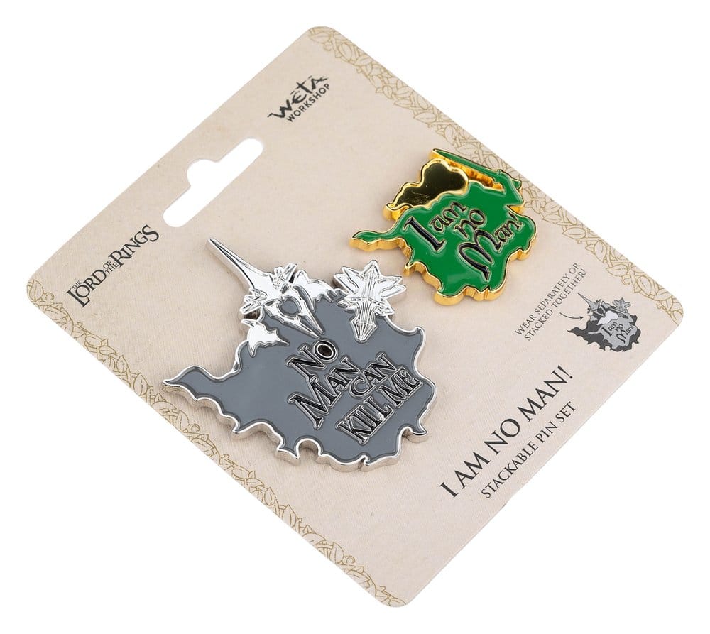 🧪 LAB | SU ORDINAZIONE Lord of the Rings Collectors Pins 2-Pack No Man can Kill Me & I Am No Man! 7 cm