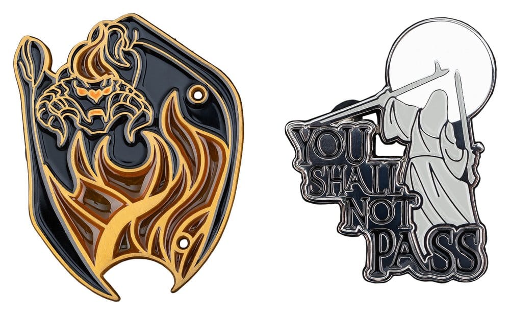 🧪 LAB | SU ORDINAZIONE Lord of the Rings Collectors Pins 2-Pack You Shall Not Pass 8 cm