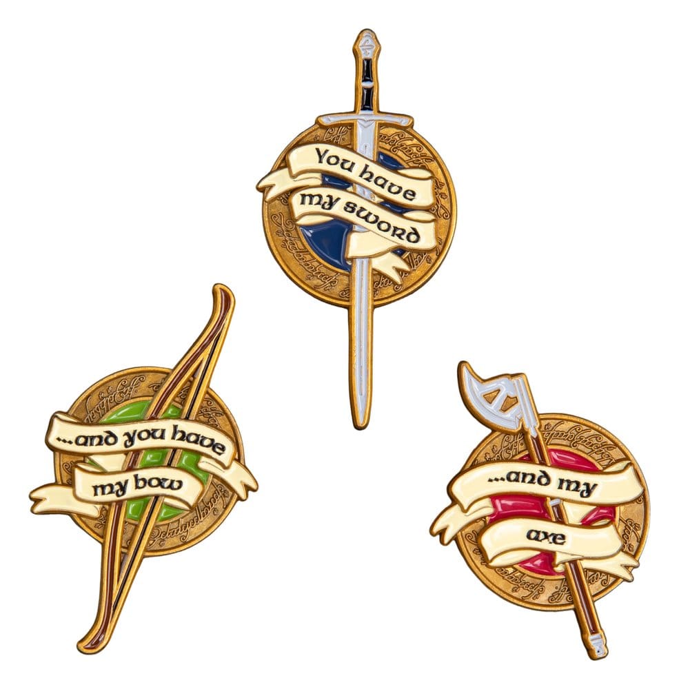 🧪 LAB | PREORDINE+ 01/2027 The Lord of the Rings Trilogy Pin Set Weapons of the Fellowship