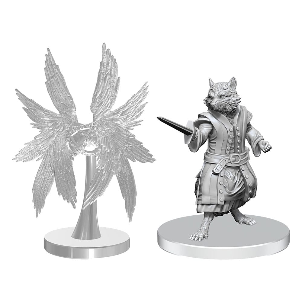 SU ORDINAZIONE Pathfinder Deep Cuts Unpainted Miniatures Procyal (Raccoon Agathion) & Zoaem (Ring Archon)