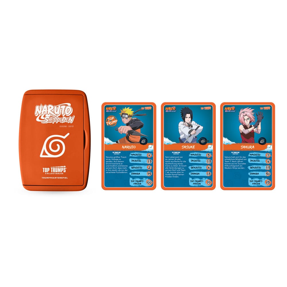 MADE TO ORDER Naruto Shippuden Collectible Card Game Top Trumps Quiz Anime Collectible *German Version* *SPECIAL PRICE*