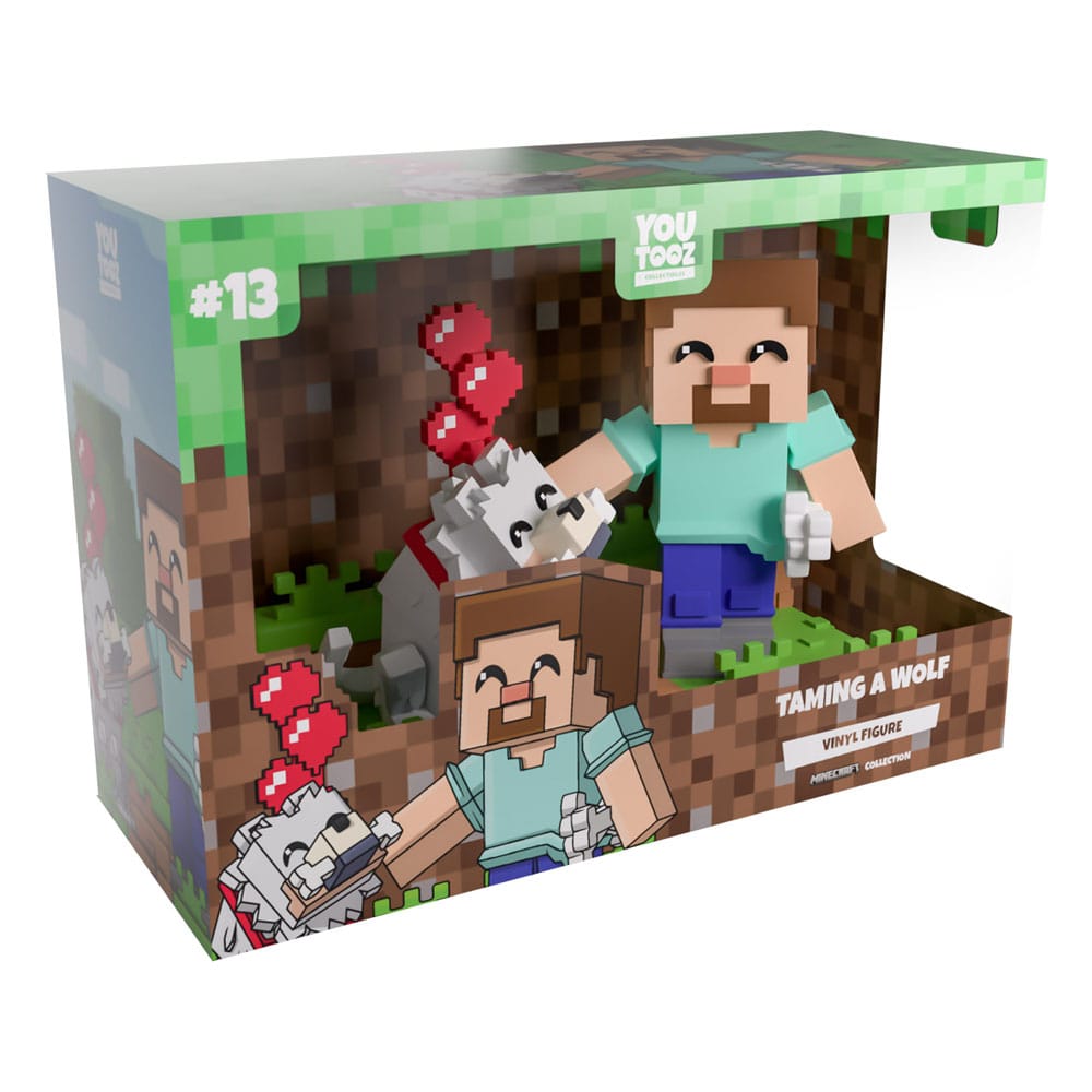 🧪 LAB | SU ORDINAZIONE Minecraft Vinyl Figure Taming a Wolf 10 cm