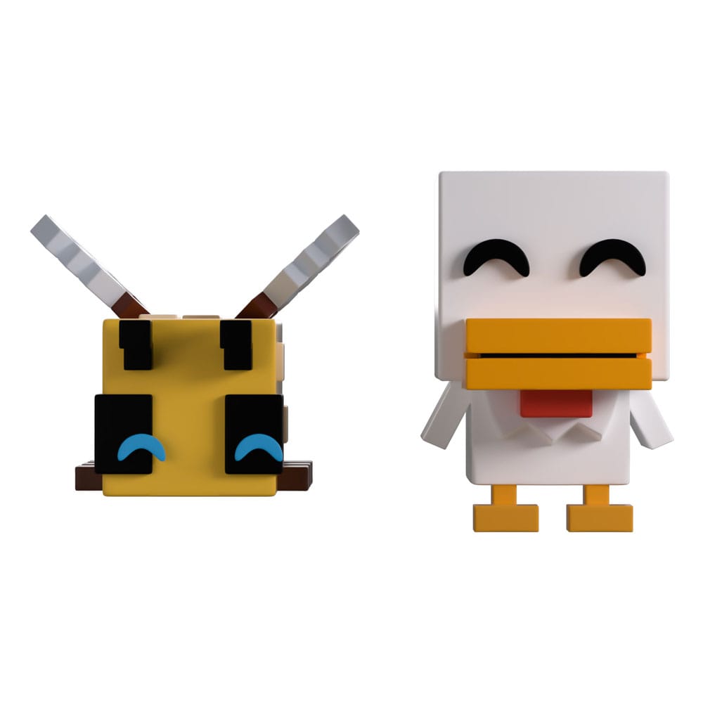 🧪 LAB | SU ORDINAZIONE Minecraft Vinyl Figures Bee and Chicken Monitor Buddiez