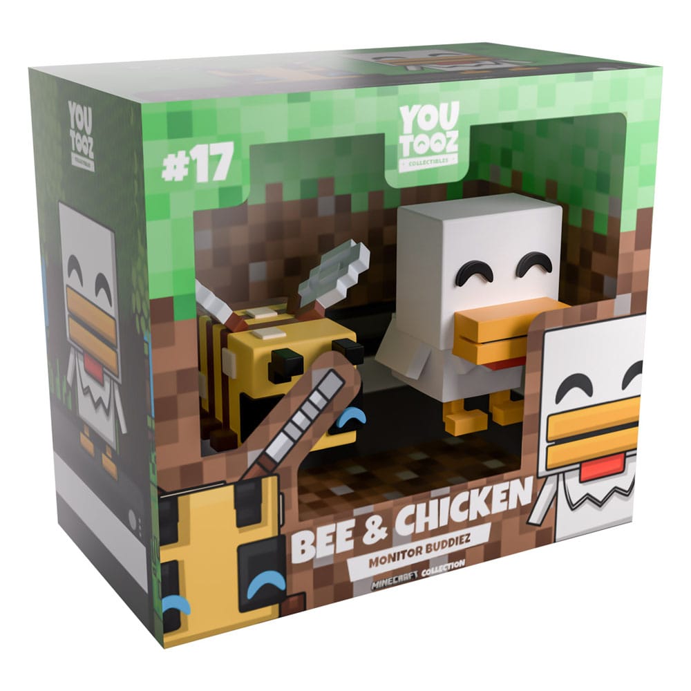 🧪 LAB | SU ORDINAZIONE Minecraft Vinyl Figures Bee and Chicken Monitor Buddiez