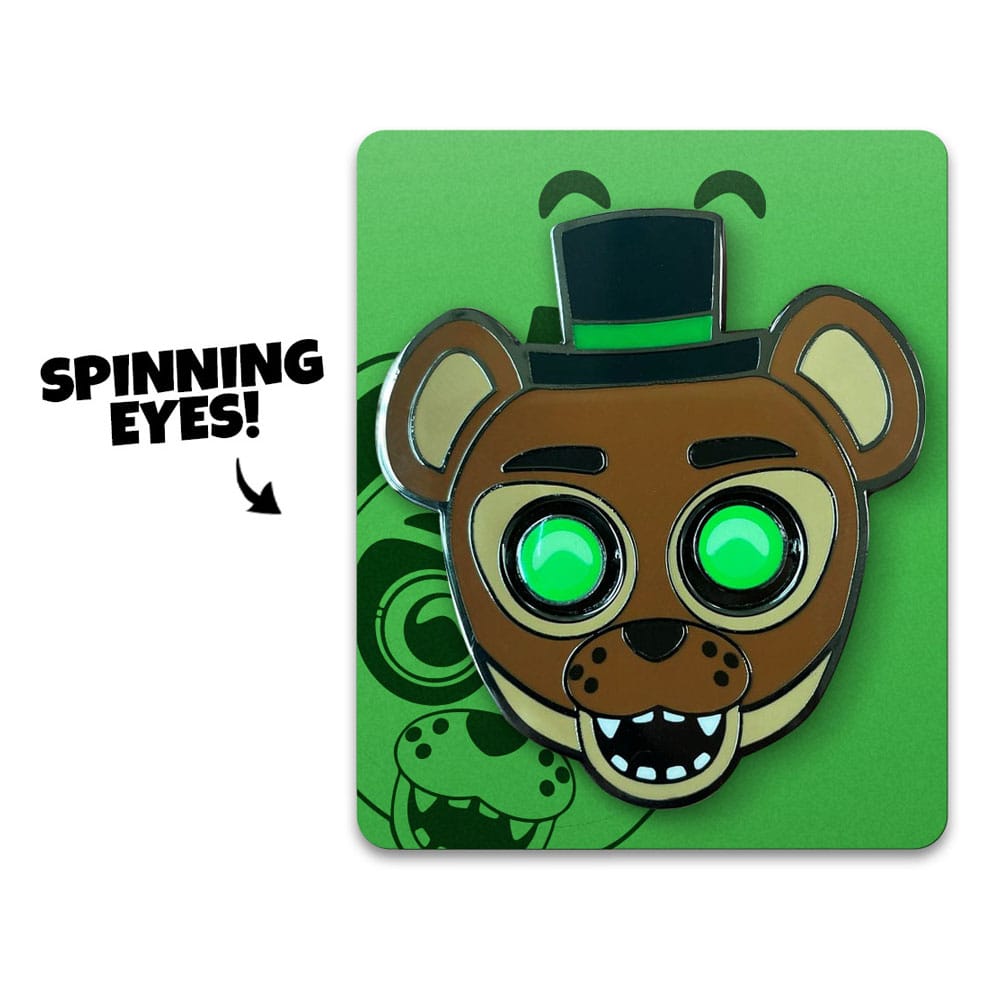 🧪 LAB | SU ORDINAZIONE Five Nights at Freddy´s Pin Badge Popgoes The Weasel Glow in the Drak Spinning 5 cm