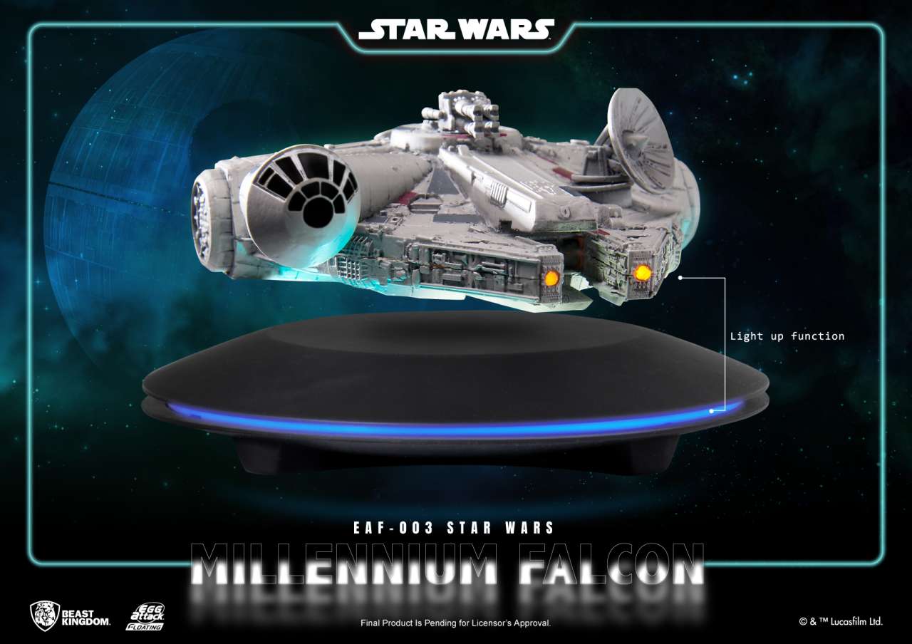 PREORDINE 06/2025 Star Wars Egg Attack Floating Model with Light Up Function Millennium Falcon 13 cm  (PREORDINE NON CANCELLABILE)
