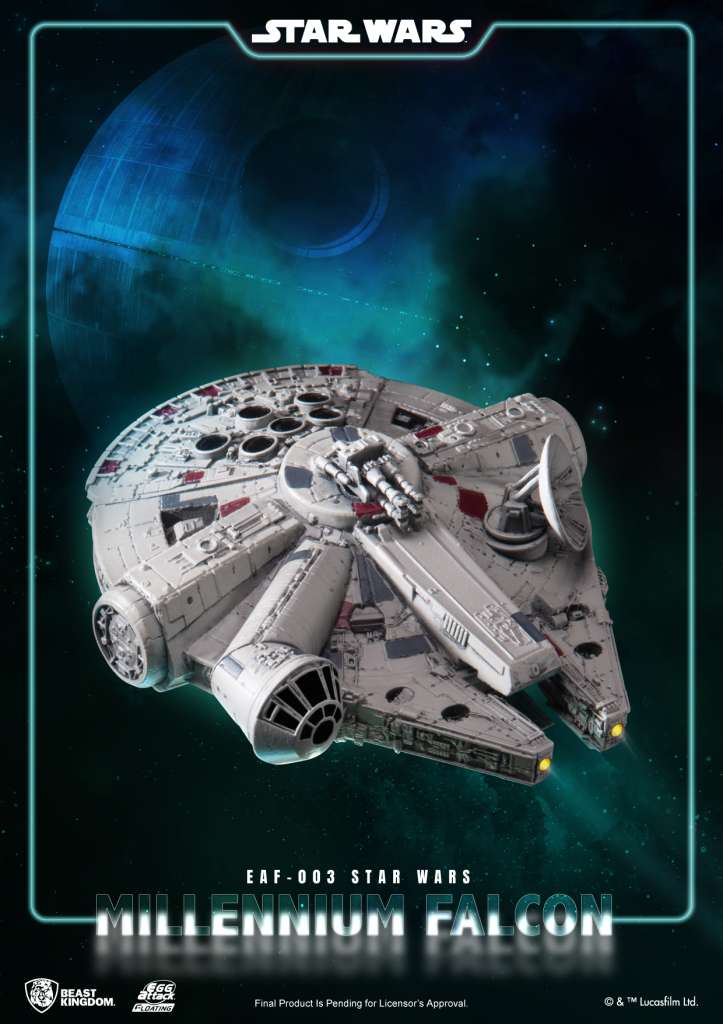 PREORDINE 06/2025 Star Wars Egg Attack Floating Model with Light Up Function Millennium Falcon 13 cm  (PREORDINE NON CANCELLABILE)