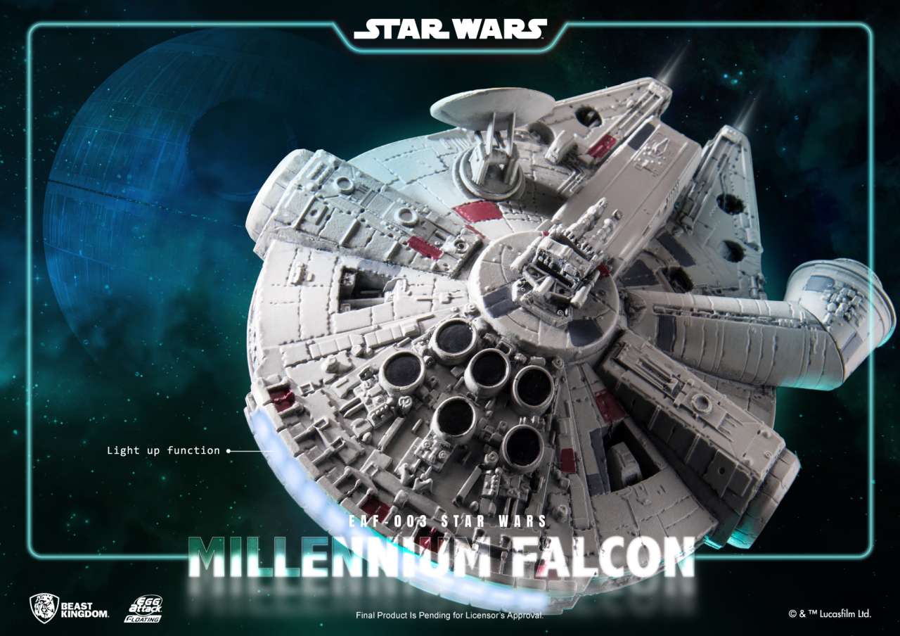 PREORDINE 06/2025 Star Wars Egg Attack Floating Model with Light Up Function Millennium Falcon 13 cm  (PREORDINE NON CANCELLABILE)