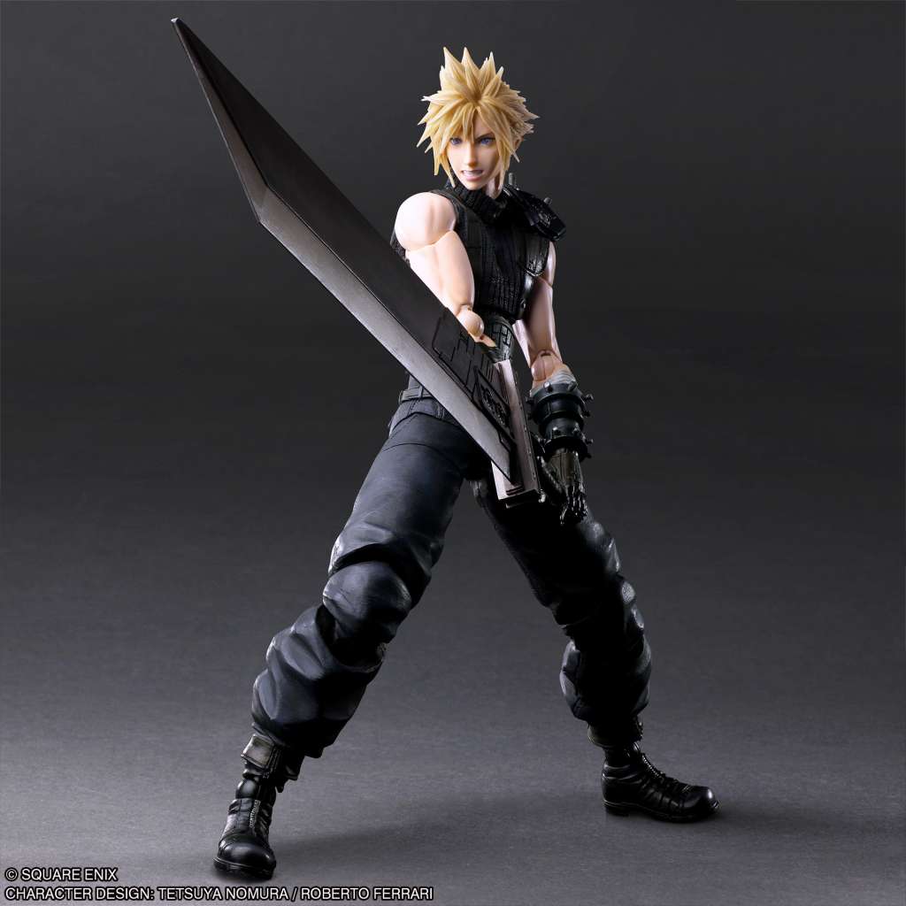 PREORDINE+ CHIUSO 05/2025 Final Fantasy VII Play Arts Kai Action Figure Cloud Strife 27 cm