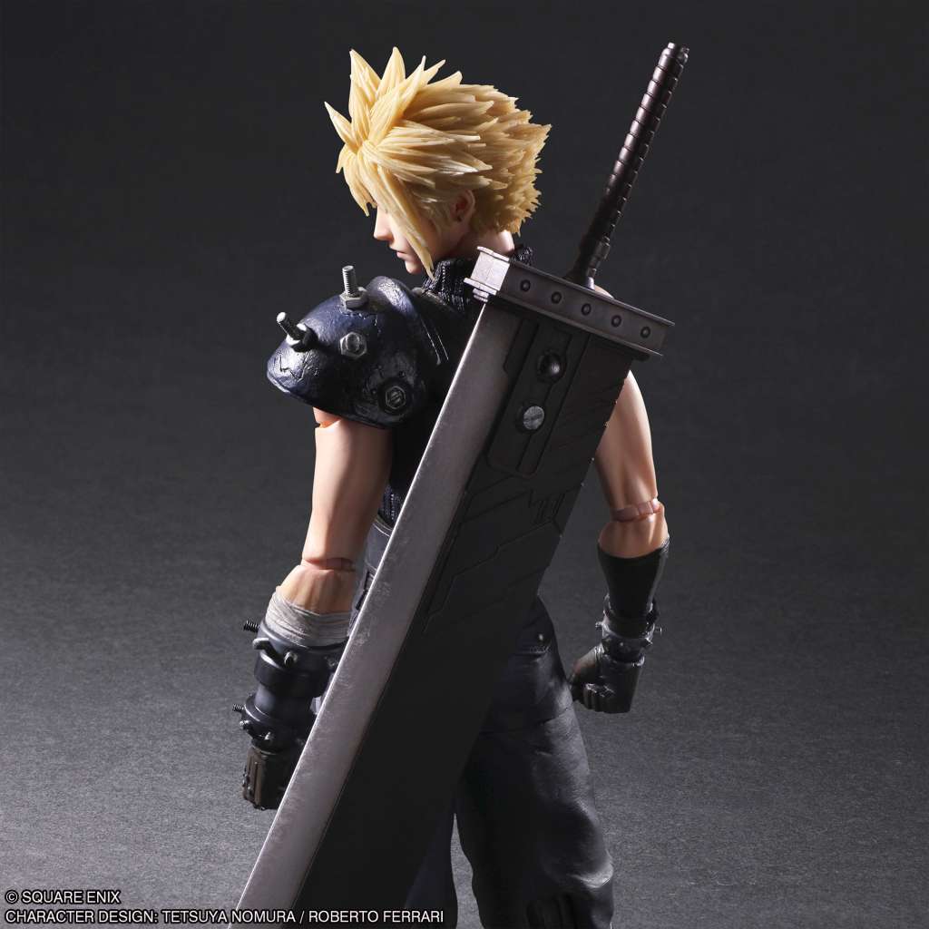 PREORDINE+ CHIUSO 05/2025 Final Fantasy VII Play Arts Kai Action Figure Cloud Strife 27 cm