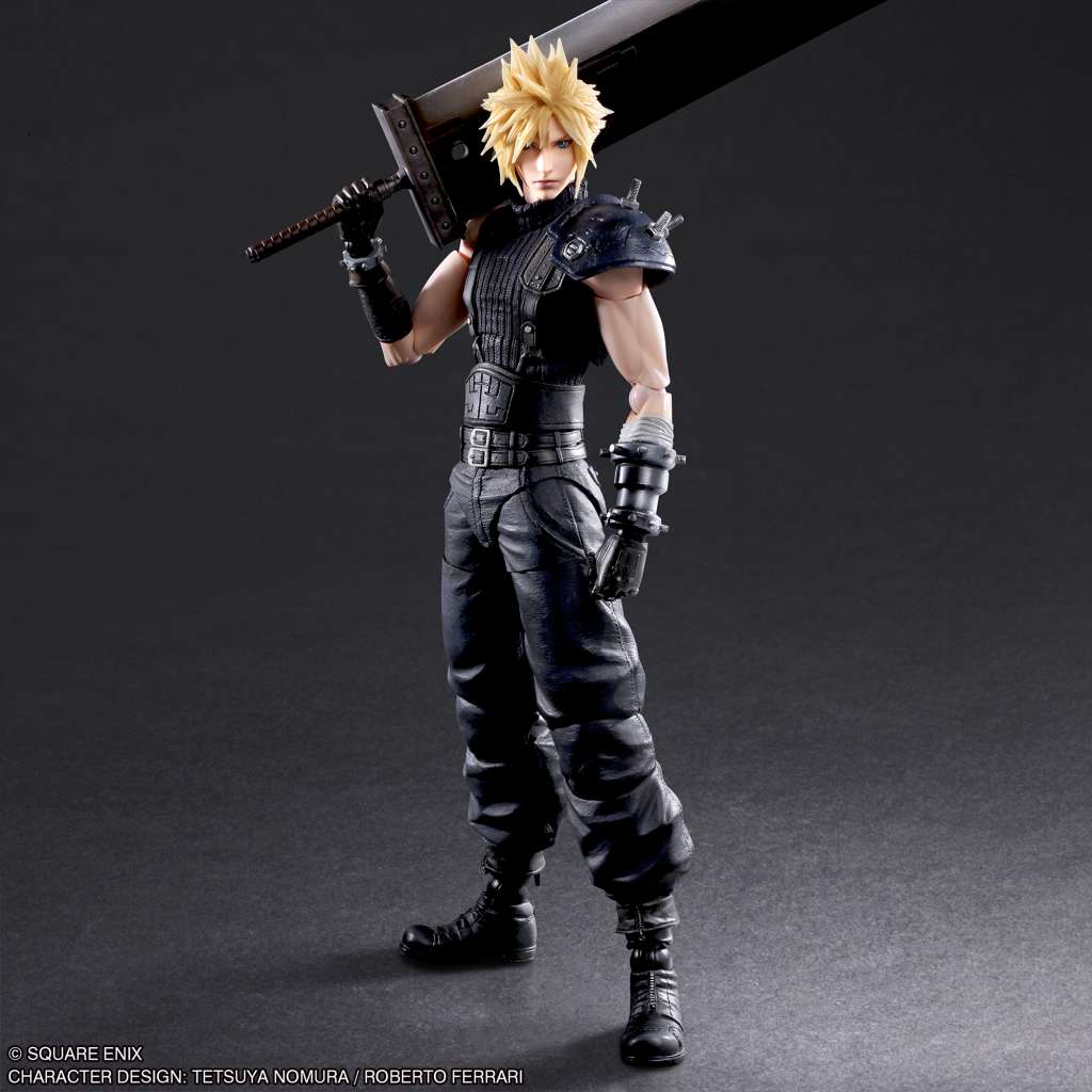 PREORDINE+ CHIUSO 05/2025 Final Fantasy VII Play Arts Kai Action Figure Cloud Strife 27 cm