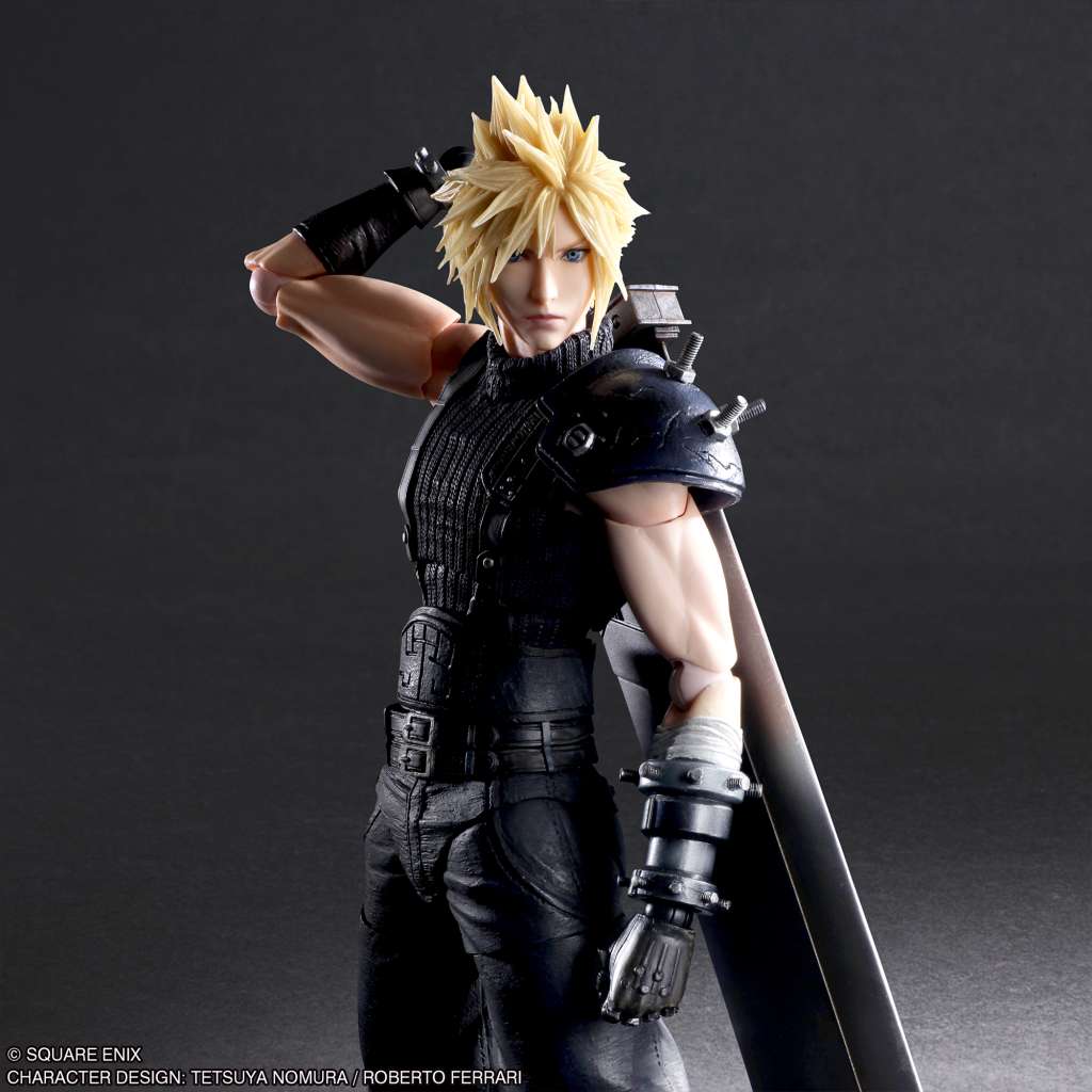 PREORDINE+ CHIUSO 05/2025 Final Fantasy VII Play Arts Kai Action Figure Cloud Strife 27 cm