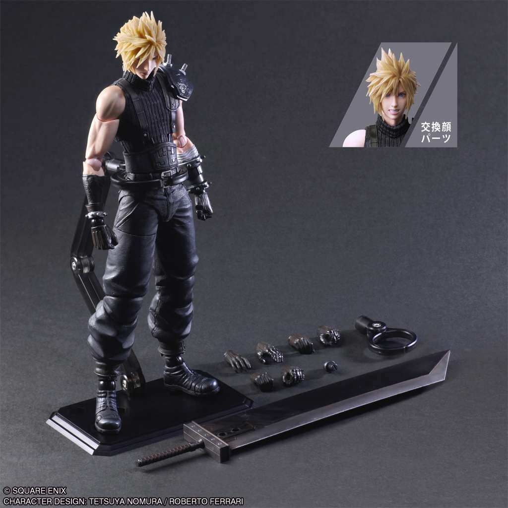 PREORDINE+ CHIUSO 05/2025 Final Fantasy VII Play Arts Kai Action Figure Cloud Strife 27 cm