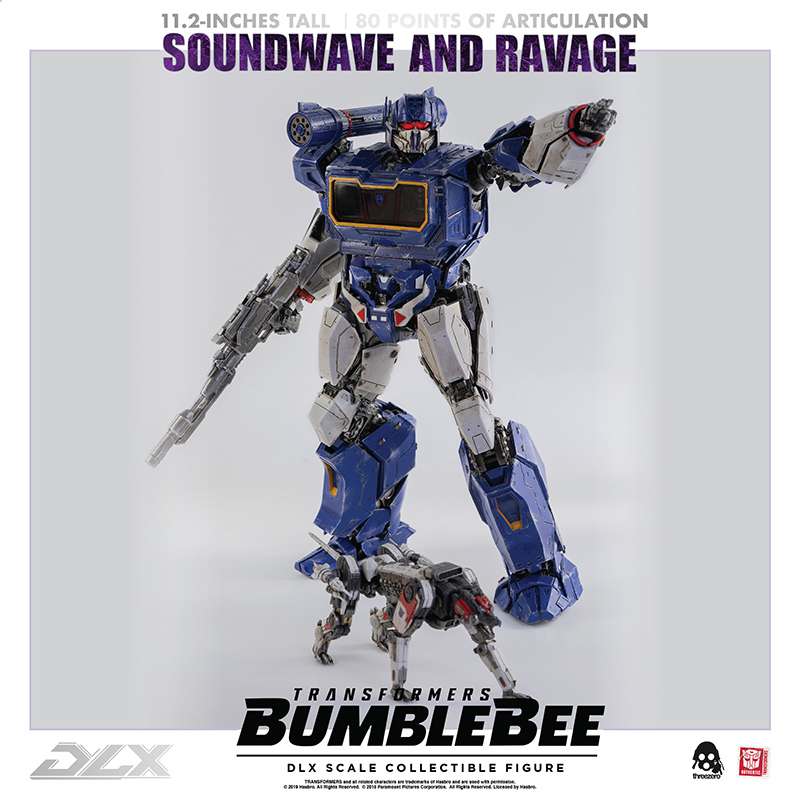 PREORDINE CHIUSO 06/2025 Transformers Bumblebee DLX Action Figure 2-Pack 1/6 Soundwave & Ravage 28 cm (PREORDINE NON CANCELLABILE)