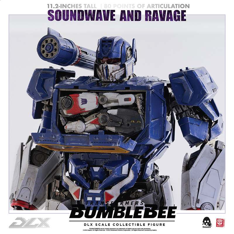 PREORDINE CHIUSO 06/2025 Transformers Bumblebee DLX Action Figure 2-Pack 1/6 Soundwave & Ravage 28 cm (PREORDINE NON CANCELLABILE)