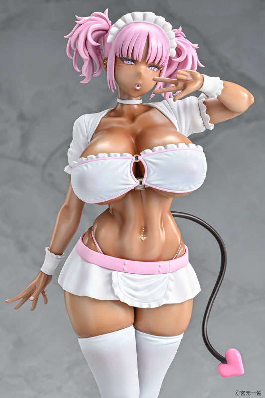PREORDINE CHIUSO 02/2025 Original Character Figure 1/6 Black Gal Maid Succubus Cocoa Pink Ver. 30 cm (18+)  (PREORDINE NON CANCELLABILE)
