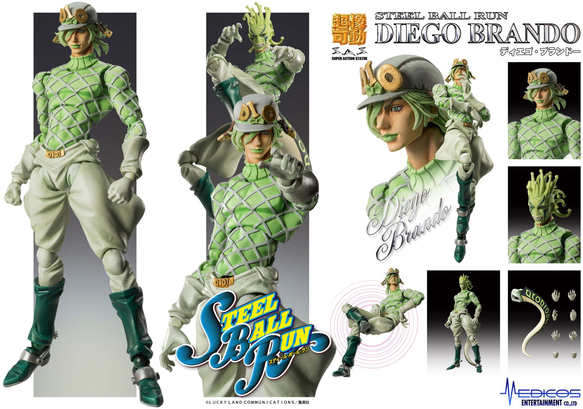 PREORDINE ESAURITO Super Action Statue JoJo's Bizarre Adventure Part.VII Steel Ball Run Diego Brando