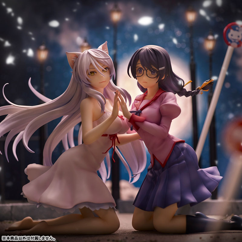 PREORDINE+ CHIUSO 05/2025 Nekomonogatari Monogatari Series Figures Tsubasa Hanekawa Set (re-run) 19 cm