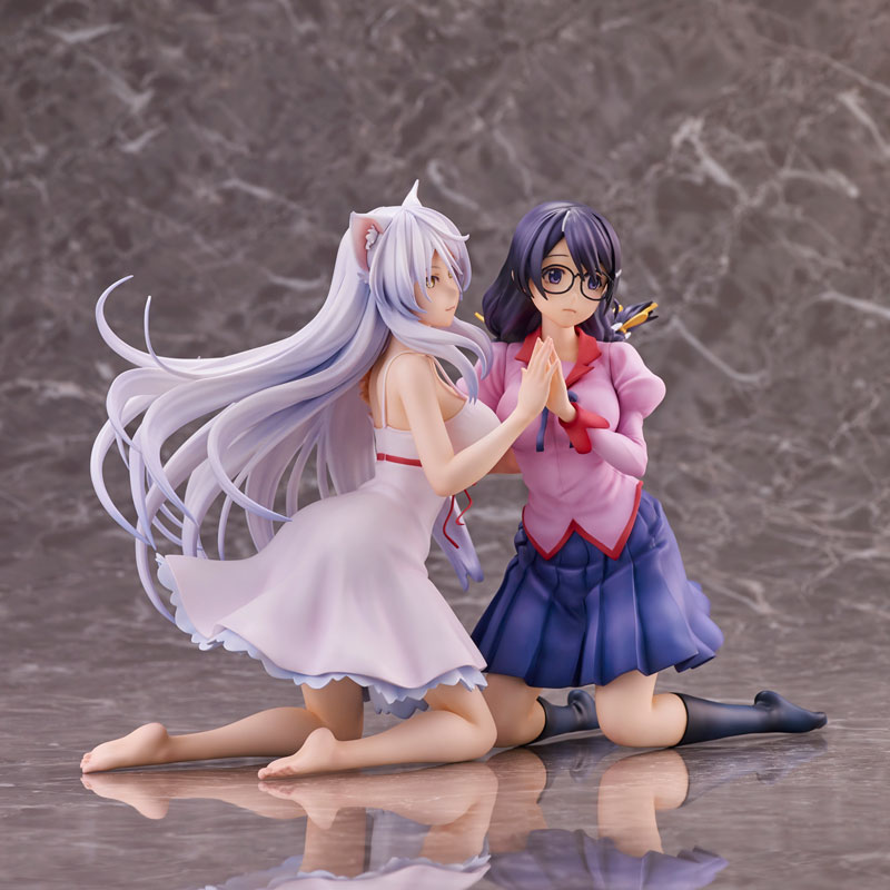 PREORDINE+ CHIUSO 05/2025 Nekomonogatari Monogatari Series Figures Tsubasa Hanekawa Set (re-run) 19 cm