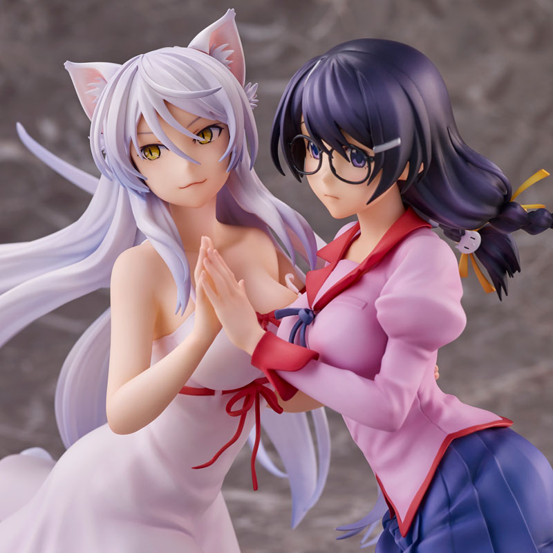 PREORDINE+ CHIUSO 05/2025 Nekomonogatari Monogatari Series Figures Tsubasa Hanekawa Set (re-run) 19 cm