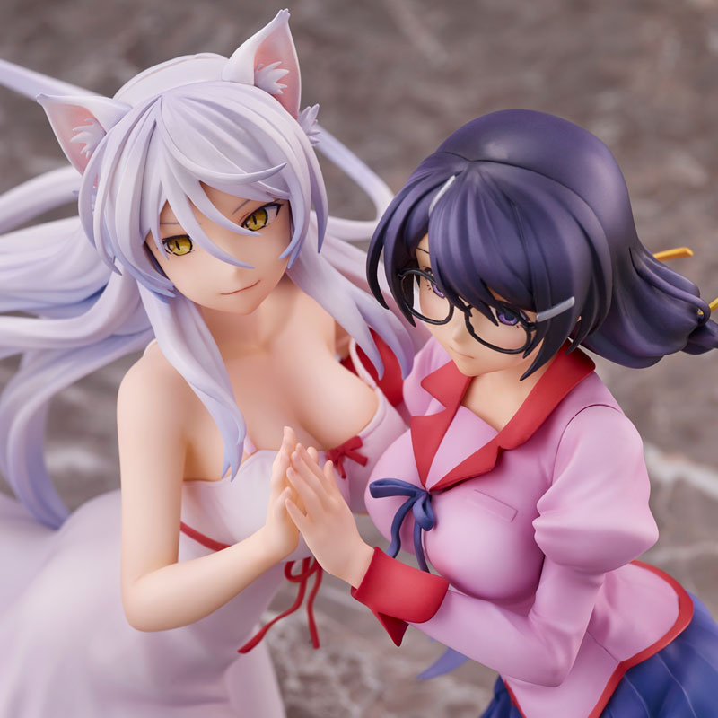 PREORDINE+ CHIUSO 05/2025 Nekomonogatari Monogatari Series Figures Tsubasa Hanekawa Set (re-run) 19 cm