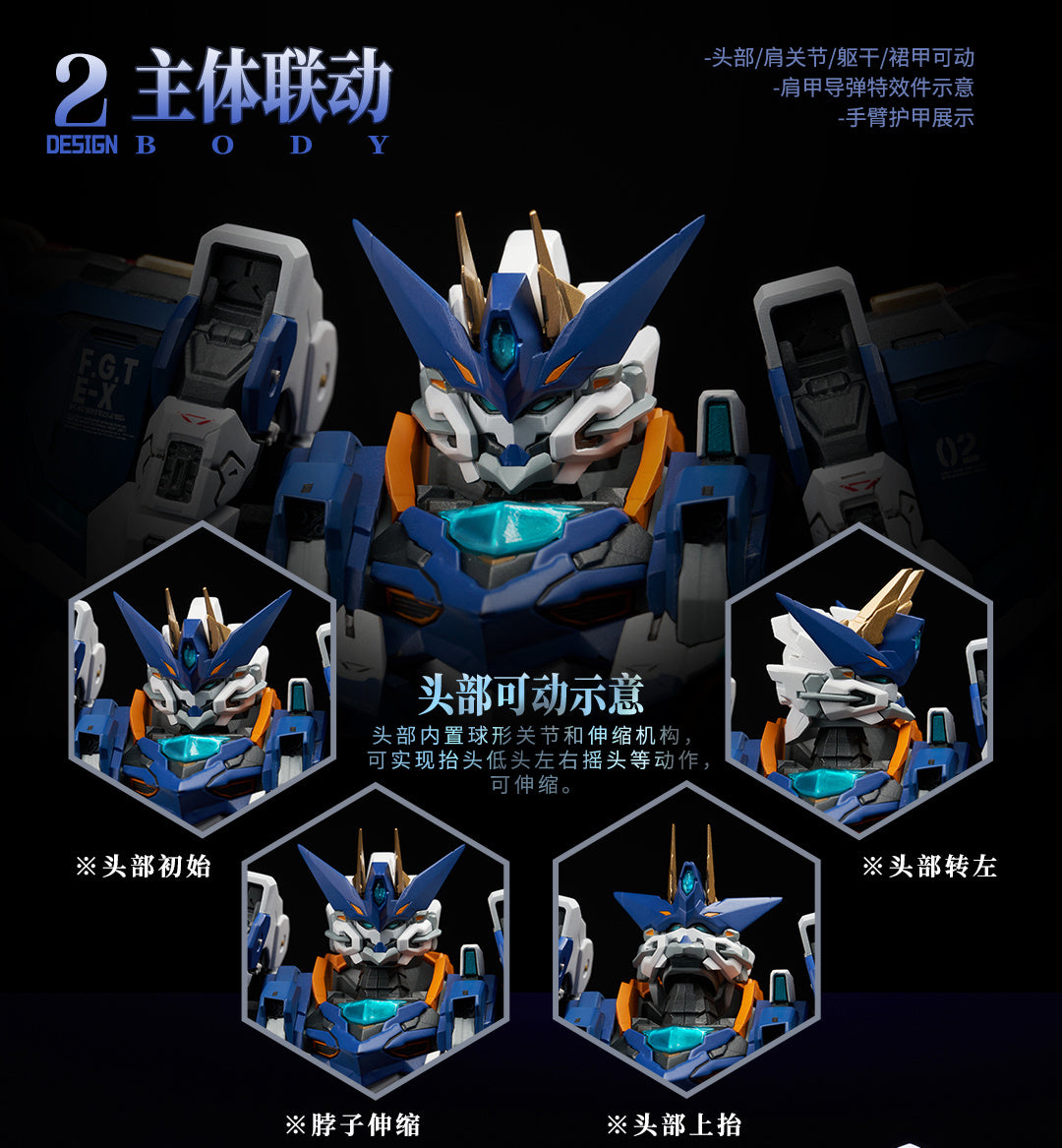 PREORDINE ESAURITO  Crystal Envoy Unit 2 Mecha Wolf Warrior Mega Mode 1/72 Alloy Action Figure