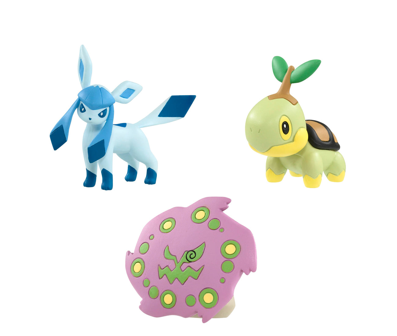 Glaceon, Turtwig and Spiritomb: Pokemon Moncolle Set (Set di 3)