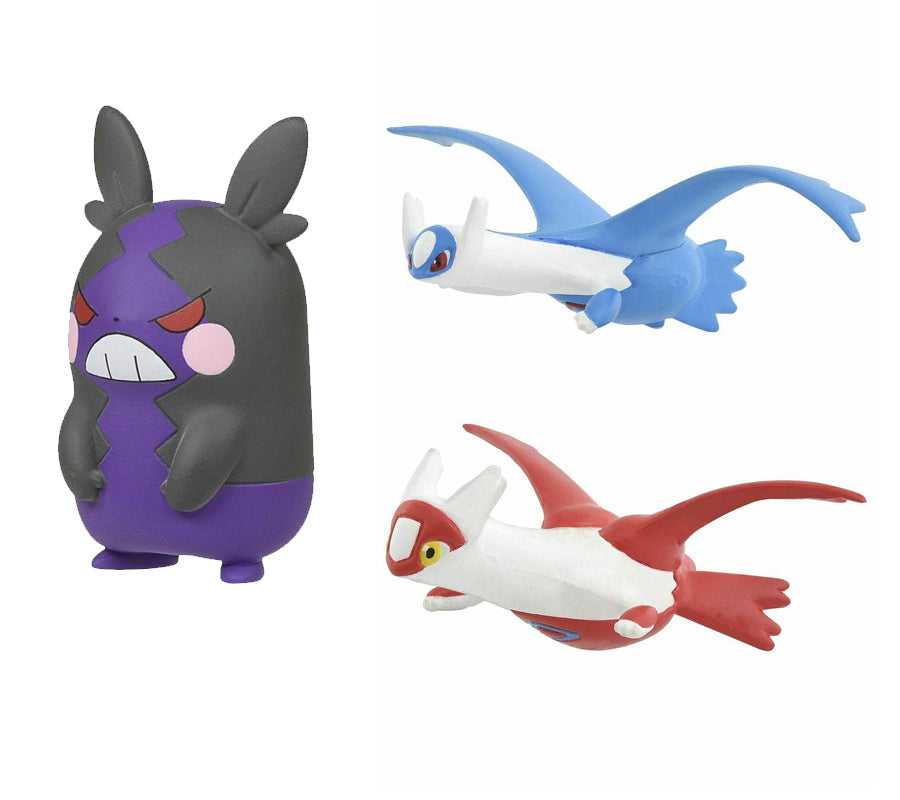 Latios, Latias and Morpeko (Hangry Mode): Pokemon Moncolle Set (Set di 3)