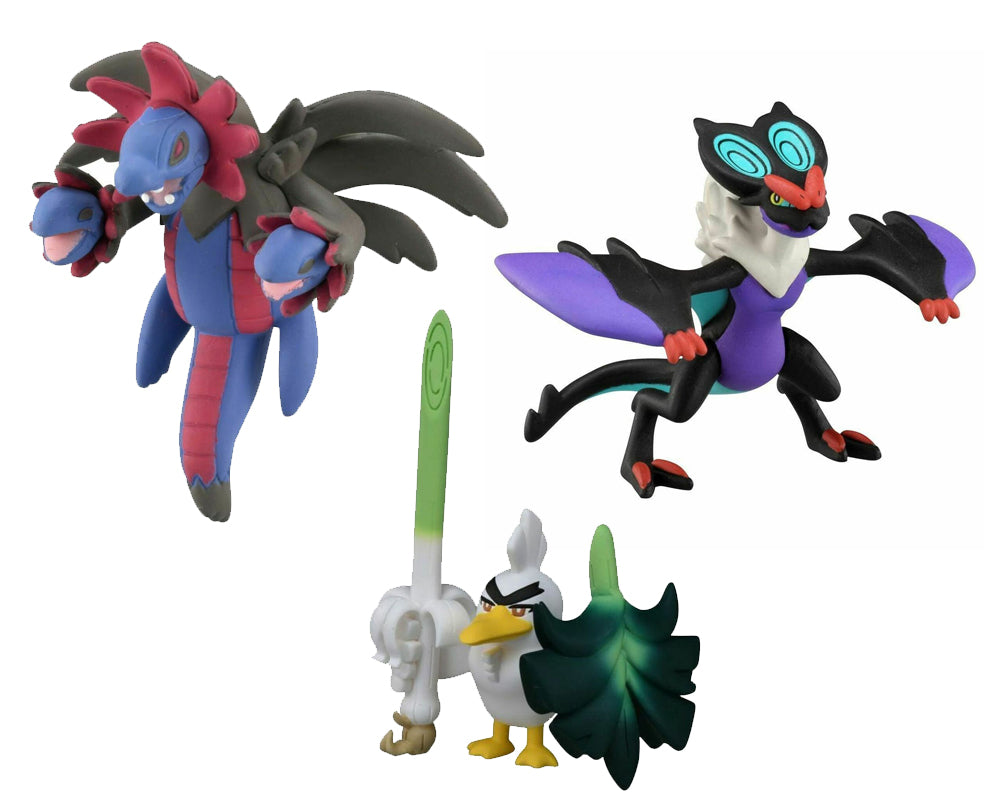 IN STOCK Noivern, Hydreigon and Sirfetch'd: Pokemon Moncolle Set (Set di 3)