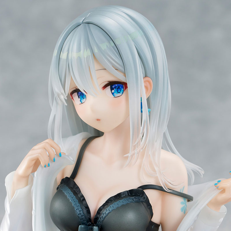 PREORDINE+ 08/2025 Original Character PVC Statue 1/7 Silver-Haired Girl Sky Blue Morning Special Outfit Ver. by Fuumi Illustration 16 cm