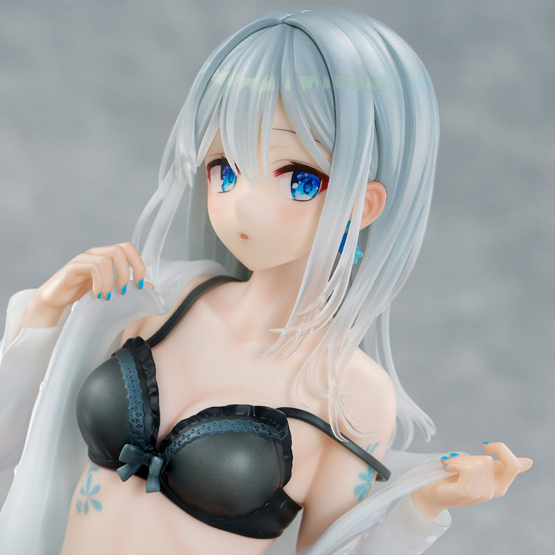 PREORDINE+ 08/2025 Original Character PVC Statue 1/7 Silver-Haired Girl Sky Blue Morning Special Outfit Ver. by Fuumi Illustration 16 cm