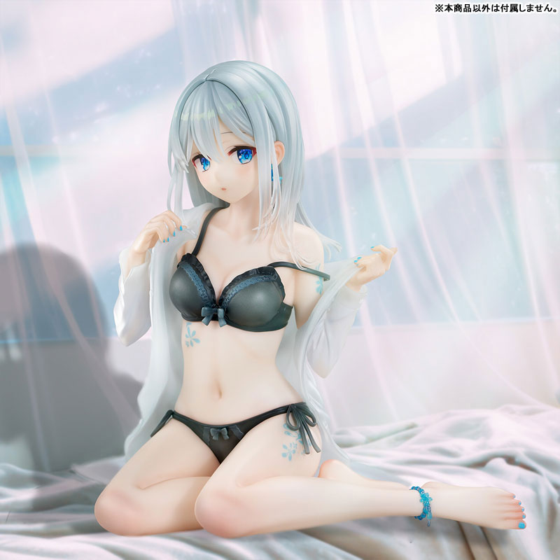 PREORDINE+ 08/2025 Original Character PVC Statue 1/7 Silver-Haired Girl Sky Blue Morning Special Outfit Ver. by Fuumi Illustration 16 cm