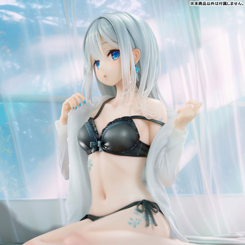 PREORDINE+ 08/2025 Original Character PVC Statue 1/7 Silver-Haired Girl Sky Blue Morning Special Outfit Ver. by Fuumi Illustration 16 cm