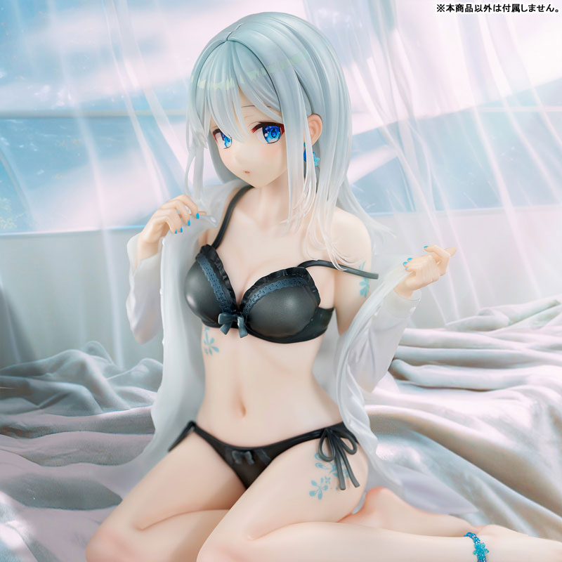 PREORDINE+ 08/2025 Original Character PVC Statue 1/7 Silver-Haired Girl Sky Blue Morning Special Outfit Ver. by Fuumi Illustration 16 cm