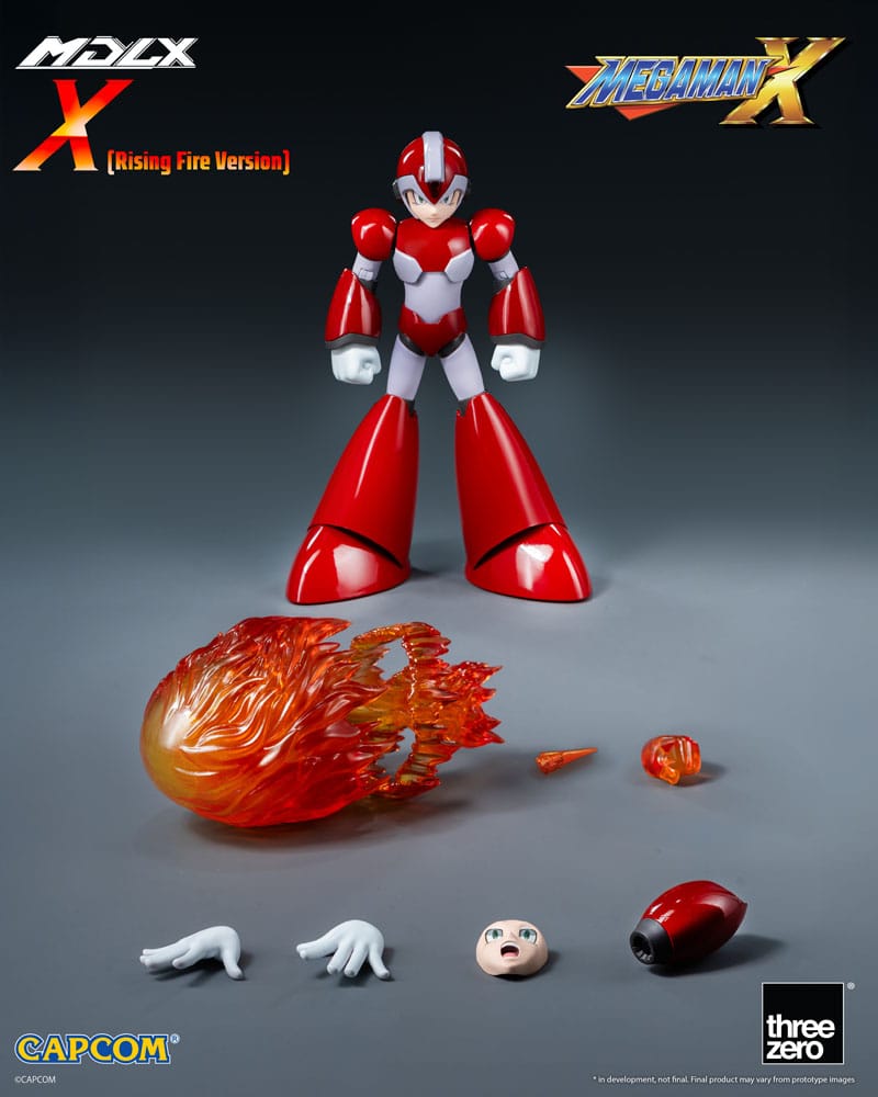 PREORDER+ 05/2026 (NOT CANCELABLE) Mega Man MDLX Action Figure Rockman X / Mega Man X (Rising Fire Version) 12 cm