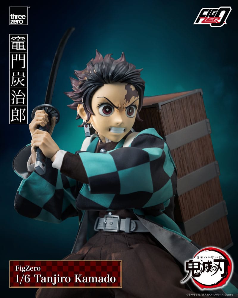 SU ORDINAZIONE Demon Slayer: Kimetsu no Yaiba FigZero Action Figure 1/6 Tanjiro Kamado 27 cm