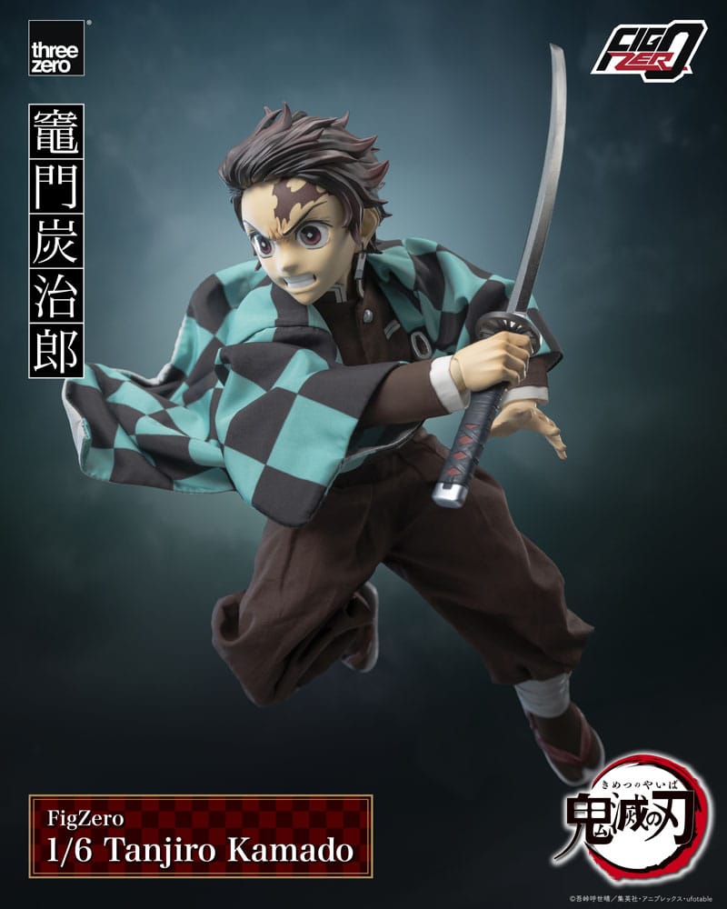 SU ORDINAZIONE Demon Slayer: Kimetsu no Yaiba FigZero Action Figure 1/6 Tanjiro Kamado 27 cm