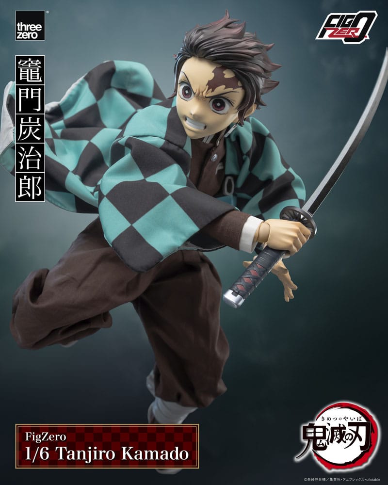 SU ORDINAZIONE Demon Slayer: Kimetsu no Yaiba FigZero Action Figure 1/6 Tanjiro Kamado 27 cm
