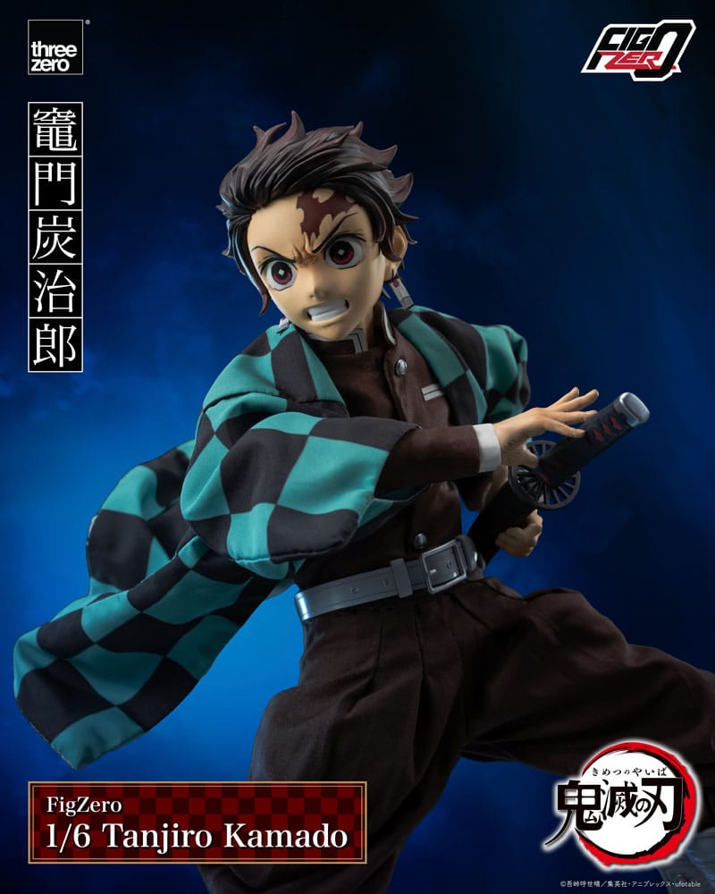 SU ORDINAZIONE Demon Slayer: Kimetsu no Yaiba FigZero Action Figure 1/6 Tanjiro Kamado 27 cm