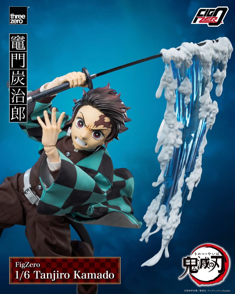 SU ORDINAZIONE Demon Slayer: Kimetsu no Yaiba FigZero Action Figure 1/6 Tanjiro Kamado 27 cm