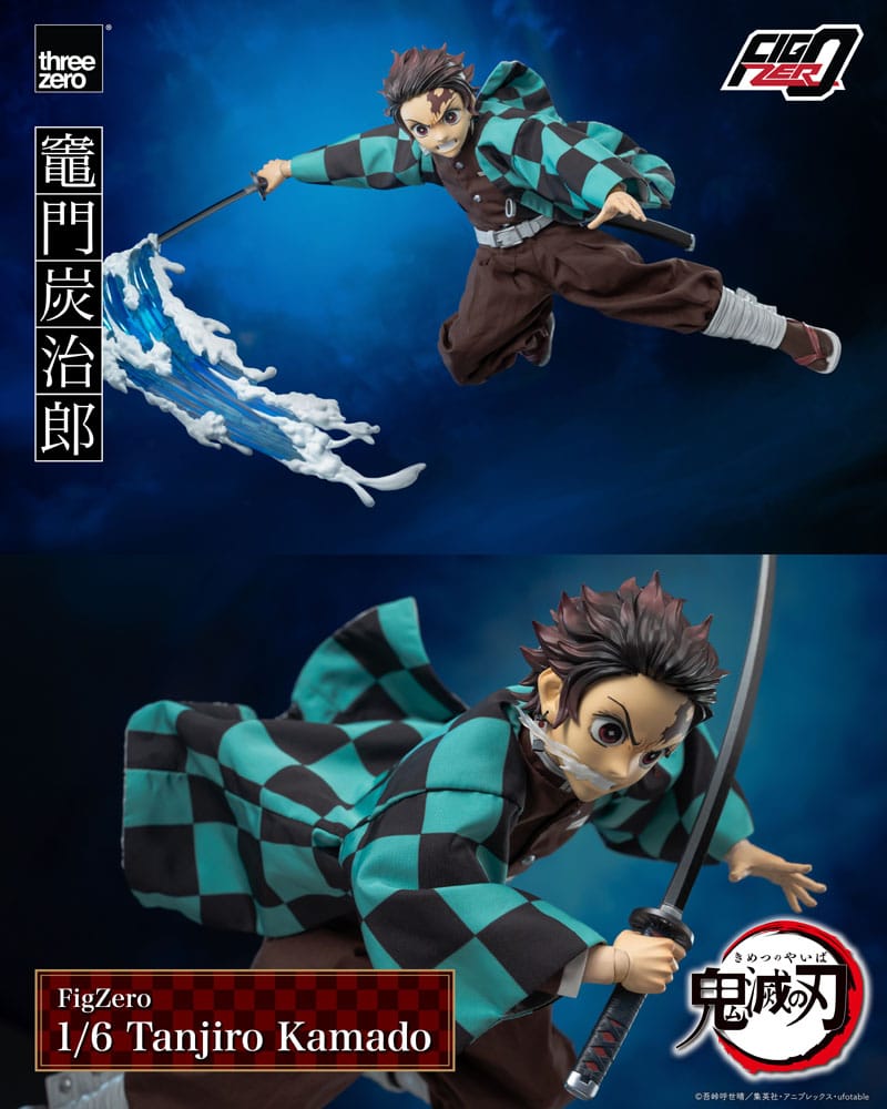 SU ORDINAZIONE Demon Slayer: Kimetsu no Yaiba FigZero Action Figure 1/6 Tanjiro Kamado 27 cm