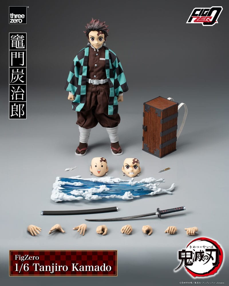 SU ORDINAZIONE Demon Slayer: Kimetsu no Yaiba FigZero Action Figure 1/6 Tanjiro Kamado 27 cm
