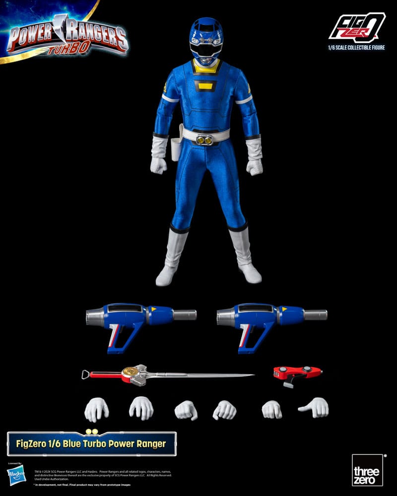 🧪 LAB | SU ORDINAZIONE Power Rangers Turbo FigZero Action Figure 1/6 Blue Turbo Power Ranger 30 cm 