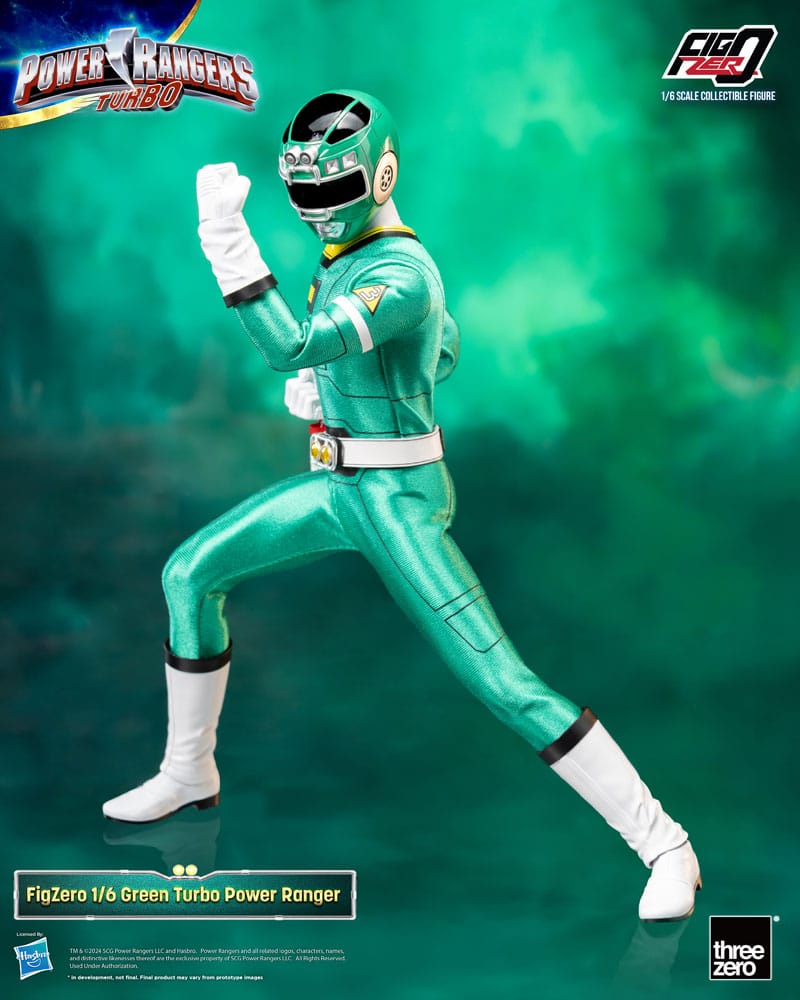 🧪 LAB | SU ORDINAZIONE Power Rangers Turbo FigZero Action Figure 1/6 Green Turbo Power Ranger 30 cm 