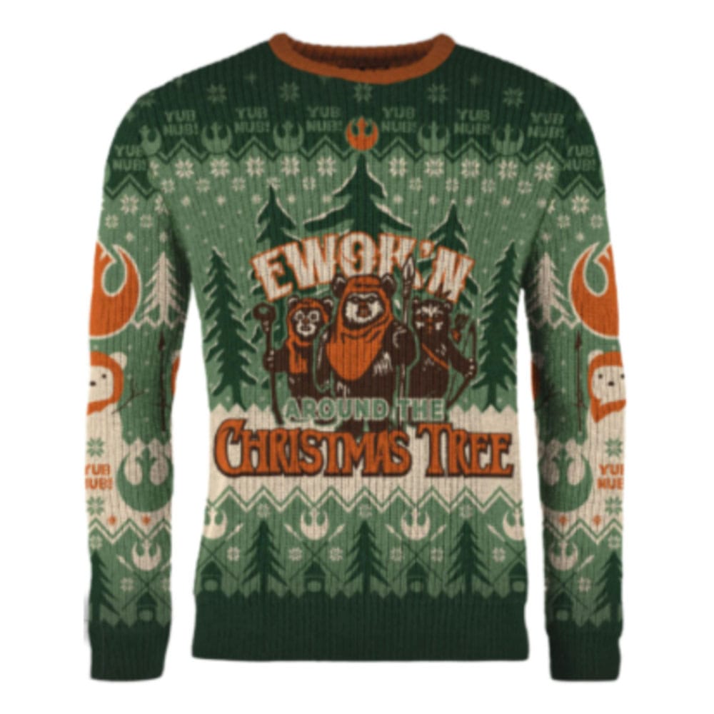 SU ORDINAZIONE Star Wars Christmas Sweater Ewok'n around the Christmas Tree  Size M