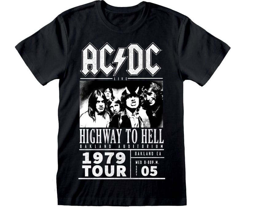 AUF BESTELLUNG AC/DC T-Shirt Highway To Hell 1979 Tour Schwarz Größe L